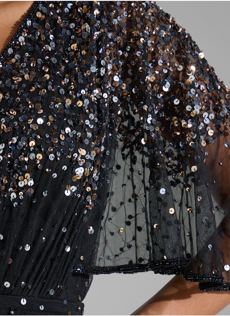Namshi x Embellished Evening Dress  - Image 4