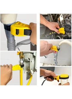 Rubik Belt Wrench, 2 Pieces Multi Functional Oil Filter Puller Adjustable Strap for Auto Repair Bottle Opener - Yellow/Black  - Image 3