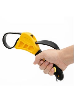 Rubik Belt Wrench, 2 Pieces Multi Functional Oil Filter Puller Adjustable Strap for Auto Repair Bottle Opener - Yellow/Black  - Image 2