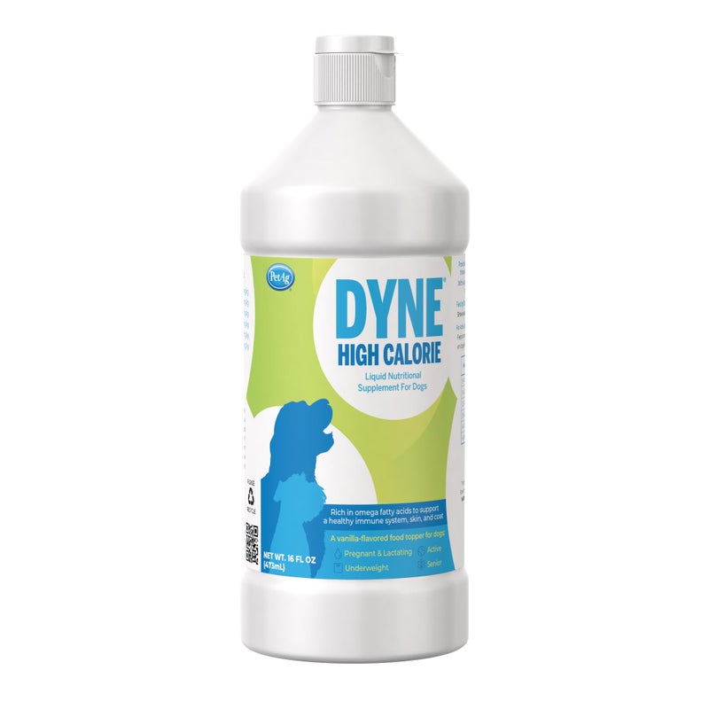 Dyne PetAg Dyne High Calorie Liquid Nutritional Supplement for Dogs & Puppies 8 Weeks and Older - 16 oz - Supports Performance and Endurance - Sweet Vanilla Flavor - Image 1