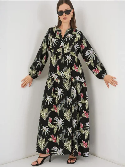BIG DART BDART Patterned V-Neck Maxi Dress