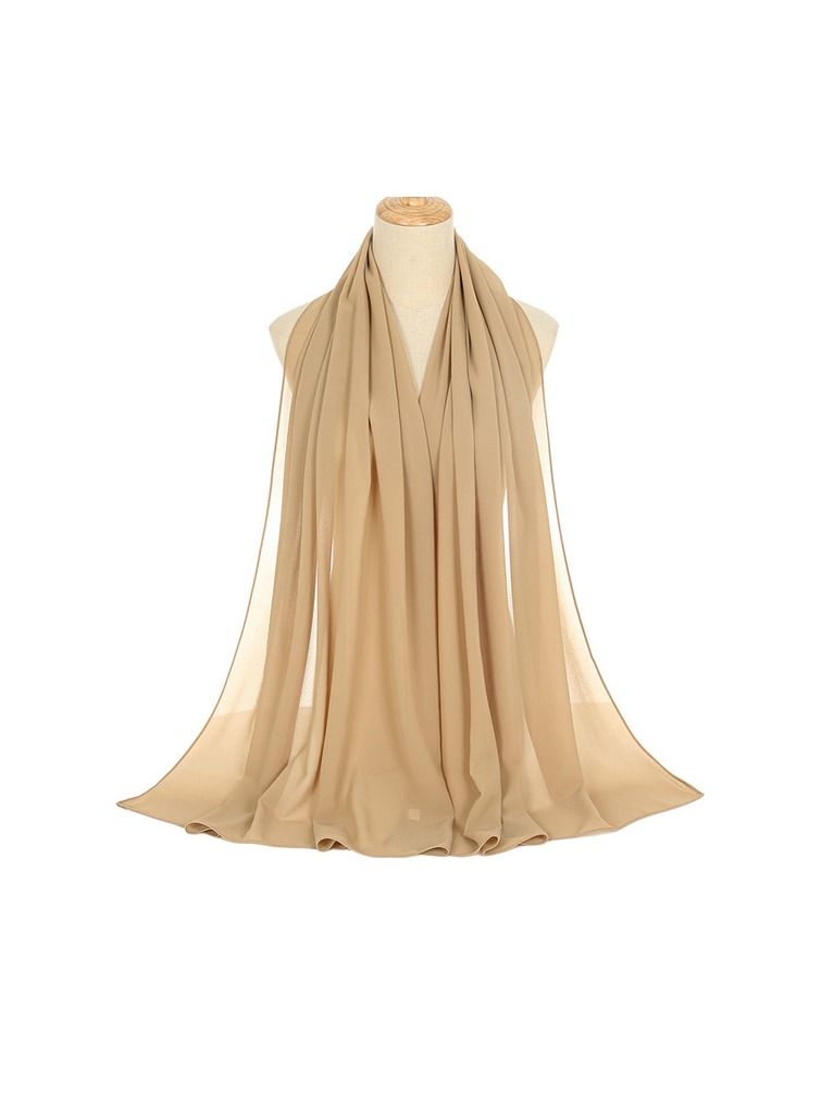 Spiffy Snow Modest and Versatile Chiffon Hijab Beige