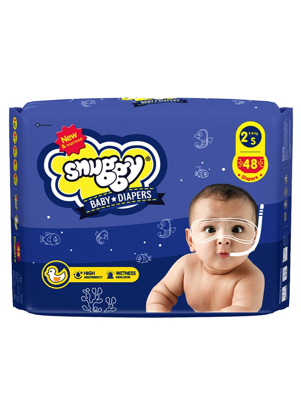 Snuggy Baby Diaper Small 3-8kg 48 Counts 