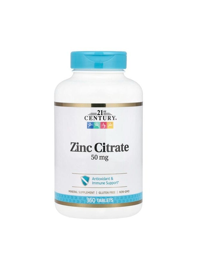 Zinc Citrate, 50 mg, 360 Tablets
