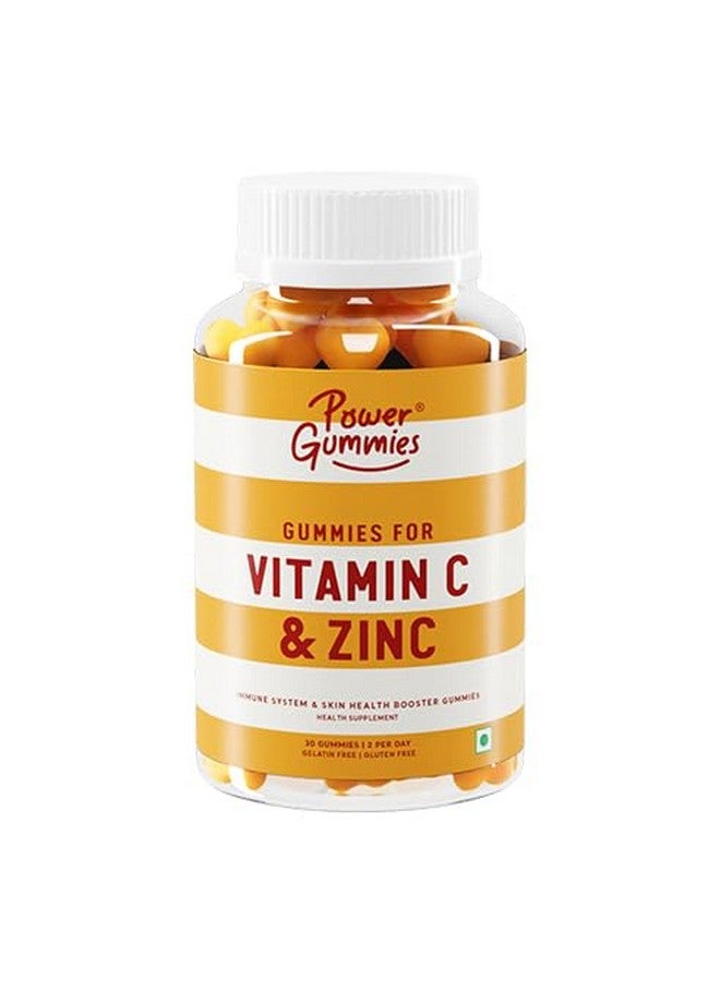 Power Gummies for Vitamin C & Zinc -Boosts Immunity Booster with Orange Flavour-30 gummies - Image 1