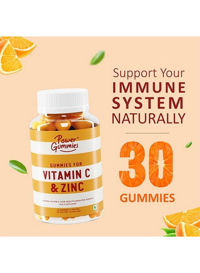 Power Gummies for Vitamin C & Zinc -Boosts Immunity Booster with Orange Flavour-30 gummies - Image 4
