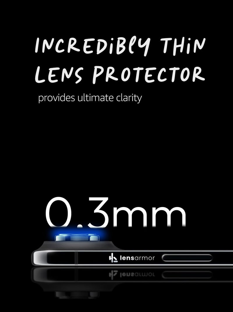 Lensarmor Compatible with iPhone Air Camera Lens Protector Space Black (2-Pack) – 9H Tempered Glass, Military-Grade Anti-Scratch, Slim & Case-Friendly, Easy Install Frame - Image 5