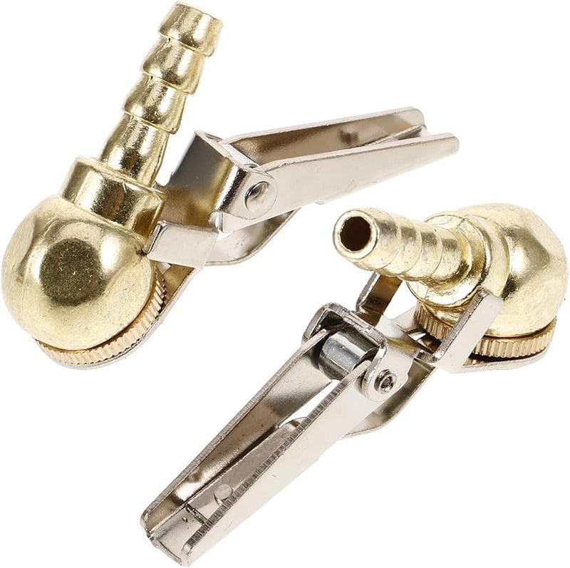 Golden 2pcs Locking Air Chuck Kit Quick Car Tire Inflator Hose Auto Inflation - Image 1