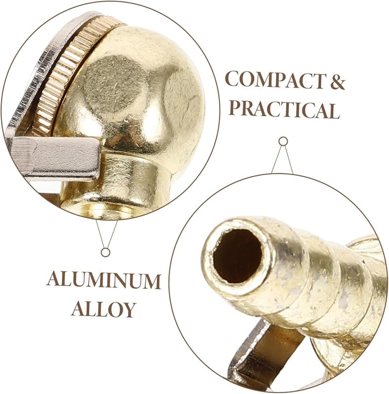 Golden 2pcs Locking Air Chuck Kit Quick Car Tire Inflator Hose Auto Inflation - Image 3