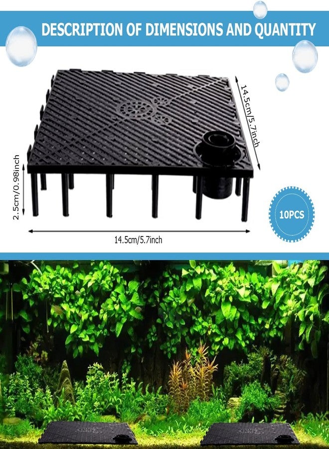 YOLUFER 10 PCS Aquarium Divider Tray Fish Tank Grid Aquarium Filter Bottom for Fish Tank Isolation - Image 2