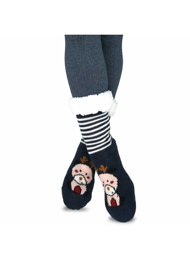 TeeHee Socks Teehee Womens Soft Premium Thermal Double Layer Crew Socks 3-Pack (Christmas Home) - Image 2