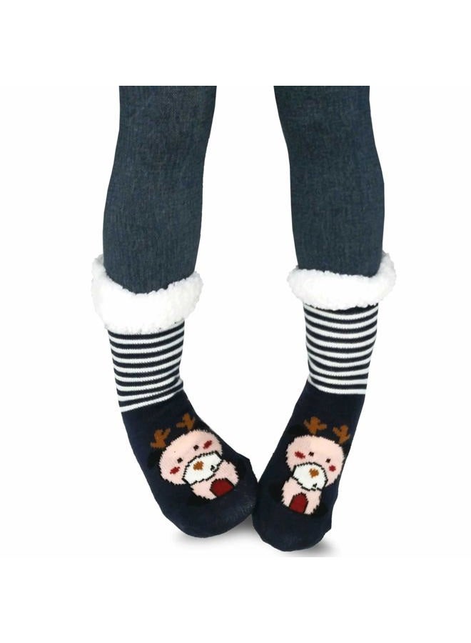 TeeHee Socks Teehee Womens Soft Premium Thermal Double Layer Crew Socks 3-Pack (Christmas Home) - Image 5