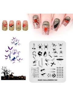 Nail Stamping Plates Halloween Theme Spider Crow Insect Image Templates Nail Art Plate Manicure Printing Design DIY HA006
