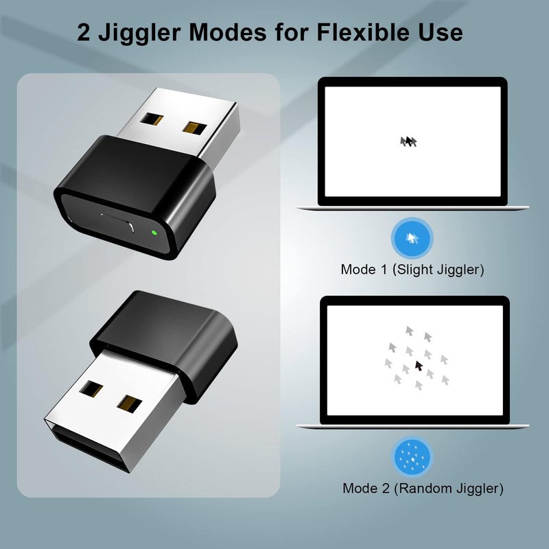 MAKINGTEC USB Mouse Jiggler, Mini Undetectable Mover With Switch Button, Automatic Two-Mode Jiggler, Multi-Track Support, Driver-Free, Plug-and-Play Keeps PC/Laptop Awake - Image 2