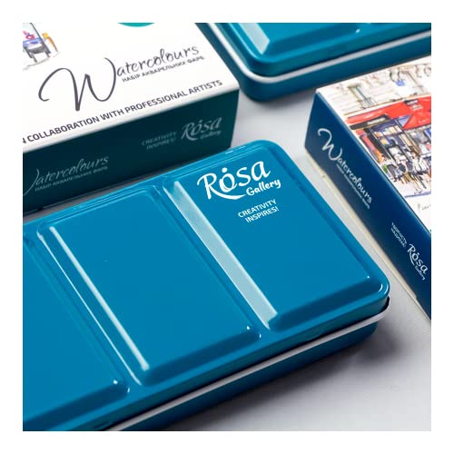Rosa Gallery Urban Professional Watercolor Paint Set, 12 Water Colors of 2.5 ml, High LightfastnessPaints Kit for Artists, Adult, Lightweight and Portable Metal Case - Image 4