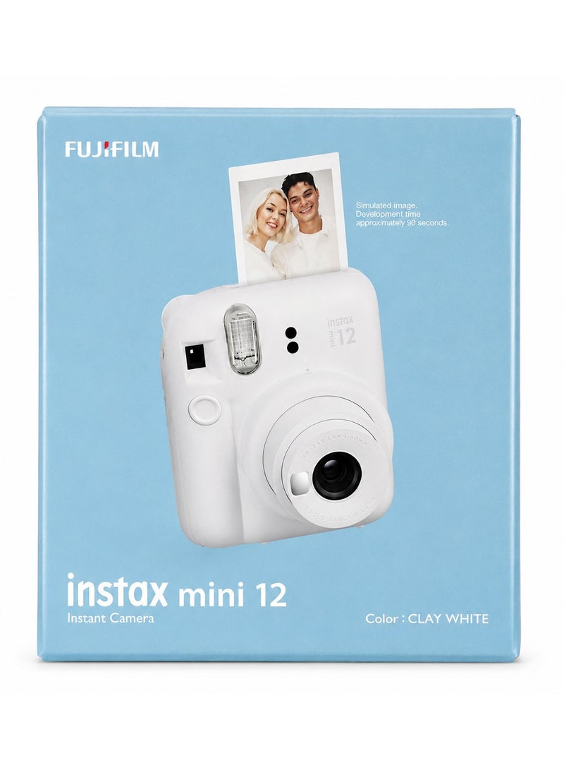 FUJIFILM Instax Camera Mini 12 Instant Camera- Clay White - Image 1