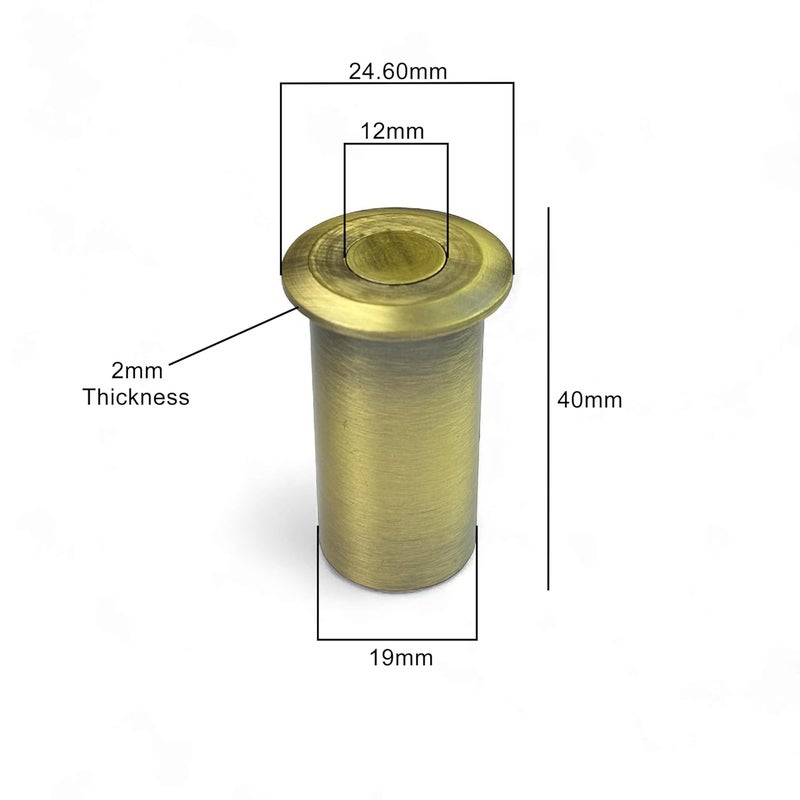 MOKSH PLUS Moksh Plus Brass Floor ButtonBush Pack of 20 Pcs Antique 12mm  - Image 3