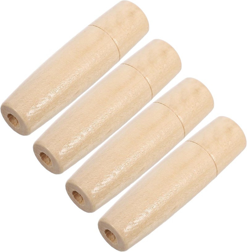 4pcs Wooden File Handles Replacement Small Wood Grip for Garden Tools and Grill Accessories Universal File Handle for Hand Tool Repair - Image 1