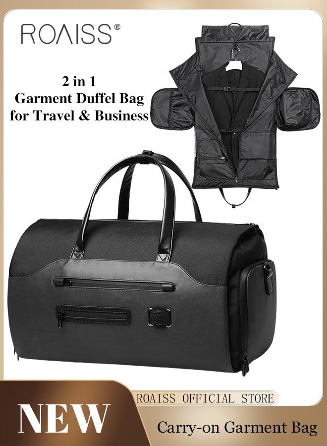 roaiss Large Capacity Outdoor Travel Bag Portable Suit Garment Storage Bag Foldable Business Luggage Bag with Multifunctional Organizer Suitable for Carrying and Storing Travel Essentials  - Image 1