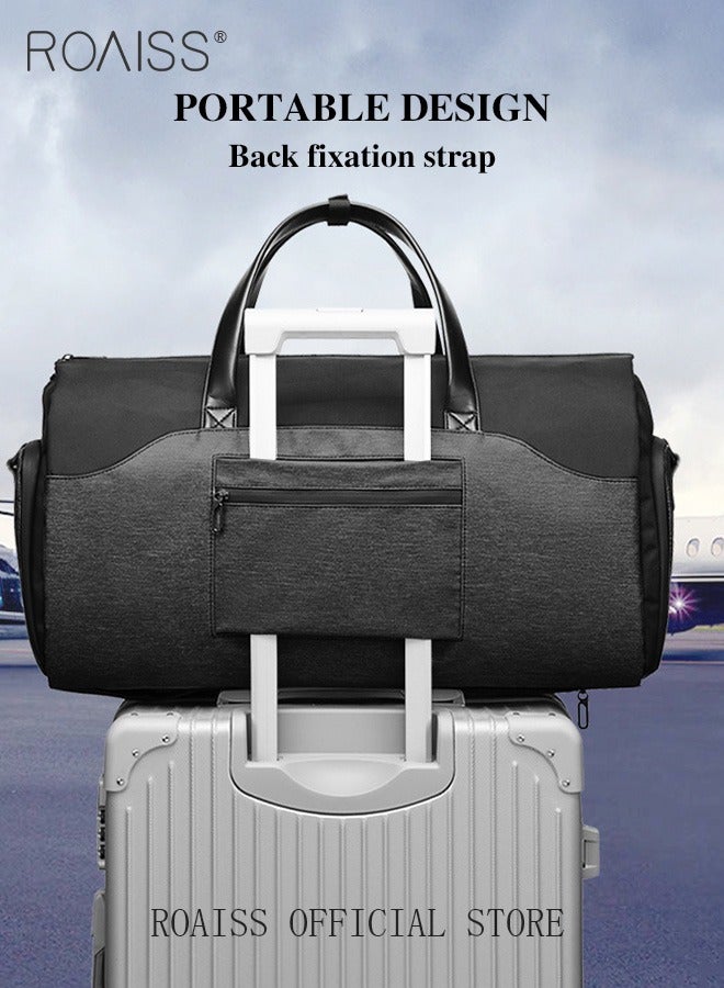 roaiss Large Capacity Outdoor Travel Bag Portable Suit Garment Storage Bag Foldable Business Luggage Bag with Multifunctional Organizer Suitable for Carrying and Storing Travel Essentials  - Image 2