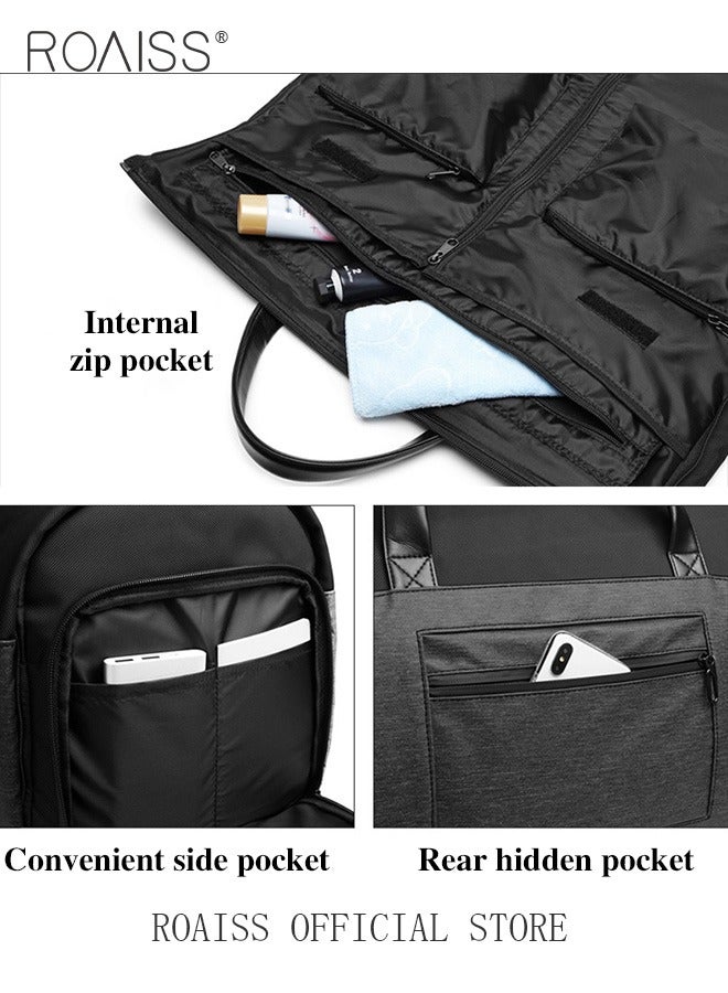 roaiss Large Capacity Outdoor Travel Bag Portable Suit Garment Storage Bag Foldable Business Luggage Bag with Multifunctional Organizer Suitable for Carrying and Storing Travel Essentials  - Image 5