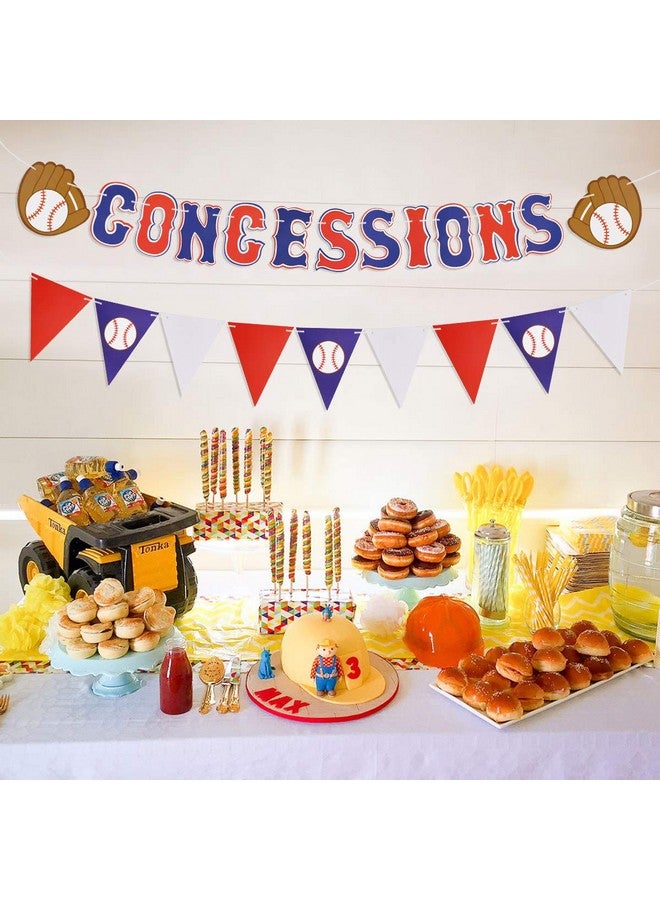 JOLLYSTYLE Baseball Party Supplies Concessions Banner Sports/Baseball Themed First Birthday Party Decorations Favors (Style 1) - Image 4