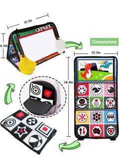Black White Haha Glasses Training Book Foldable Toothpaste Car Hanging Baby Toys Wholesale-Color:Dinosaur Hit Mirror