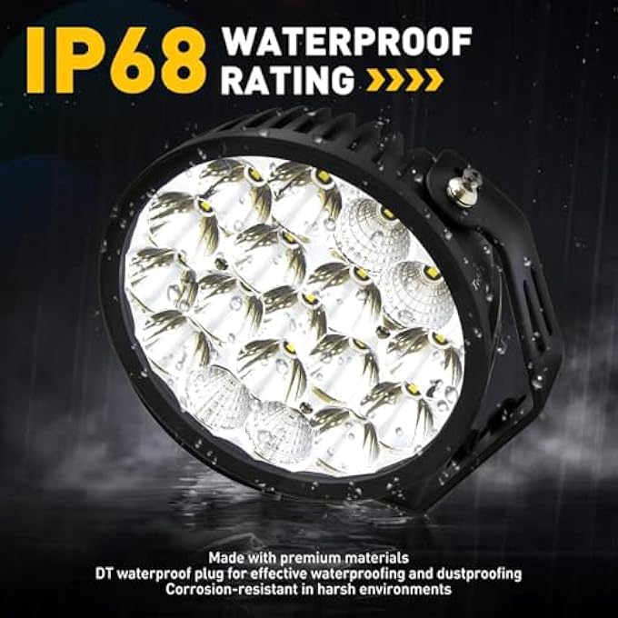 توبيز Td0590C7Inch 90W LED Driving Light 10800Lm Ip68 Spot Fluod Combo Round BuiltIn EMC Offroad Lights Truck Atv Utv SUV - Image 5