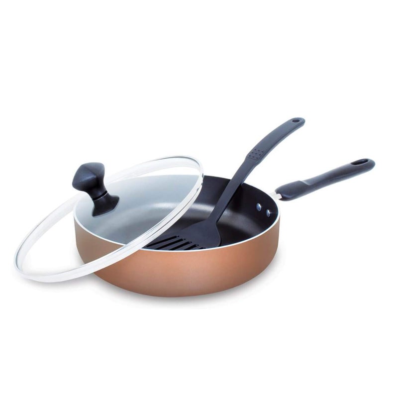 MEYER Meyer Aluminium Cookware Set With Sautepan And Accessory, 3 Piece (Copper)  - Image 1