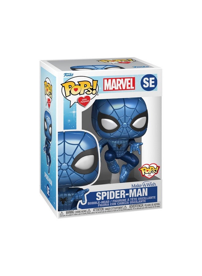 Funko Funko Pop! Marvel: Make A Wish - Spider-Man (Metallic)  - Image 1
