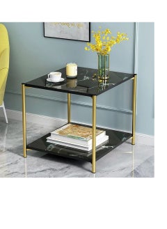 BAIG Creative round table nordic small coffee table modern home living room sofa round bedside table multifunctional removable black  - Image 1