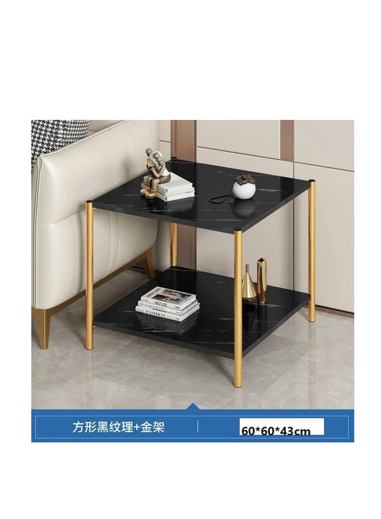 BAIG Creative round table nordic small coffee table modern home living room sofa round bedside table multifunctional removable black - Image 2