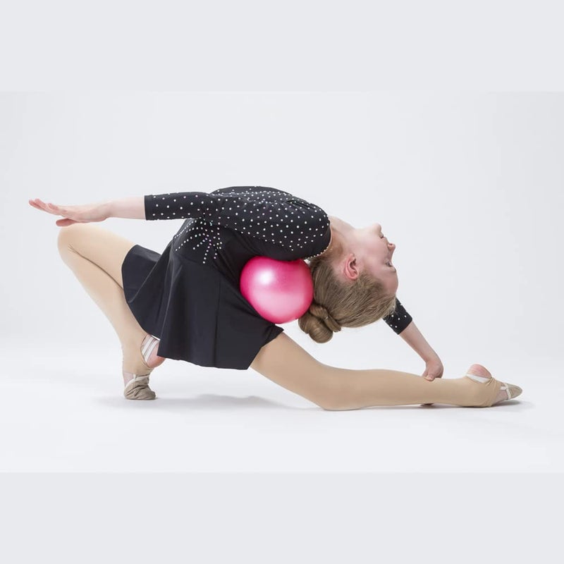 GISCO كرة الجمباز الإيقاعي لأداء الرقص | قابلة للمناورة وخفيفة الوزن مع دبوس تضخيم | القطر-19 سم، 420 جرام (وردي) - Image 1