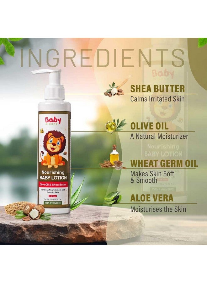 BabyOrgano Natural Baby Hair Oil & Baby Shampoo, Baby Body Lotion 0-3 Years | Baby Care Combo Pack For New Born Kids - Image 3