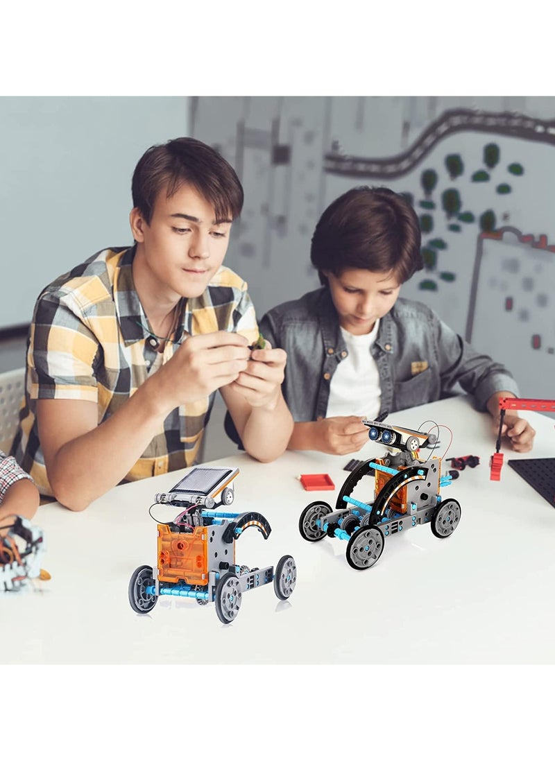 AUTOYSUR STEM Solar Powered Robot Building Toy 12 in 1 Educational Experiment DIY Robotics Kit Science Toy Solar Powered Construction Robotic Set Ages 8-12 for Boys Girls Kids Teens  - Image 5