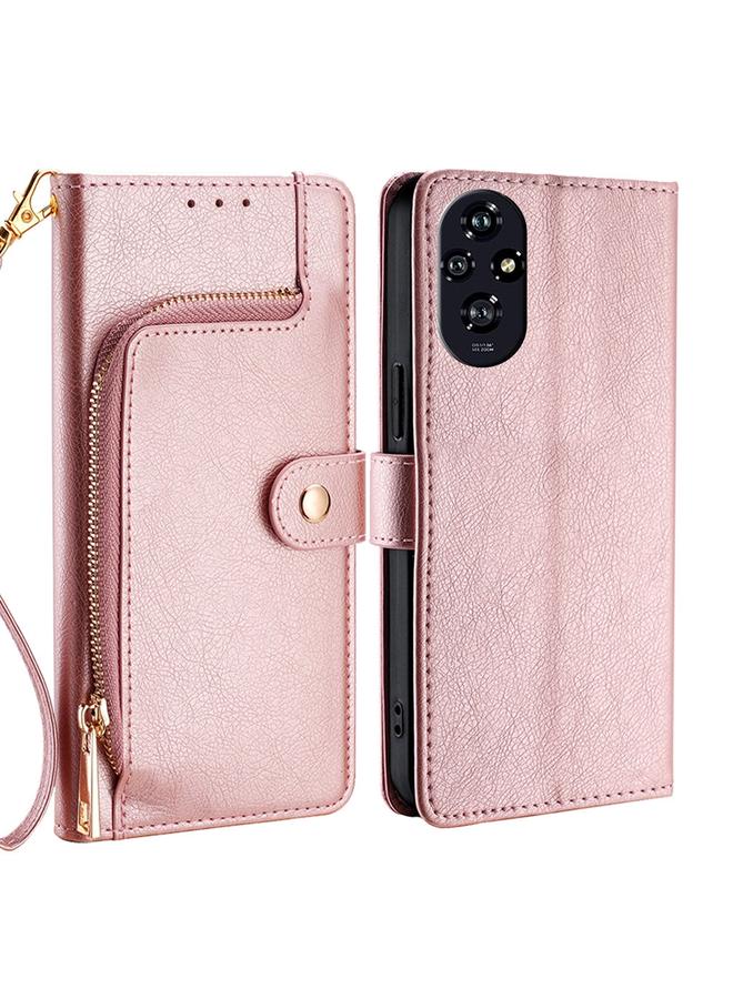 S-TOP Case For Honor 200 5G Zipper Bag Leather Phone Case - Image 1