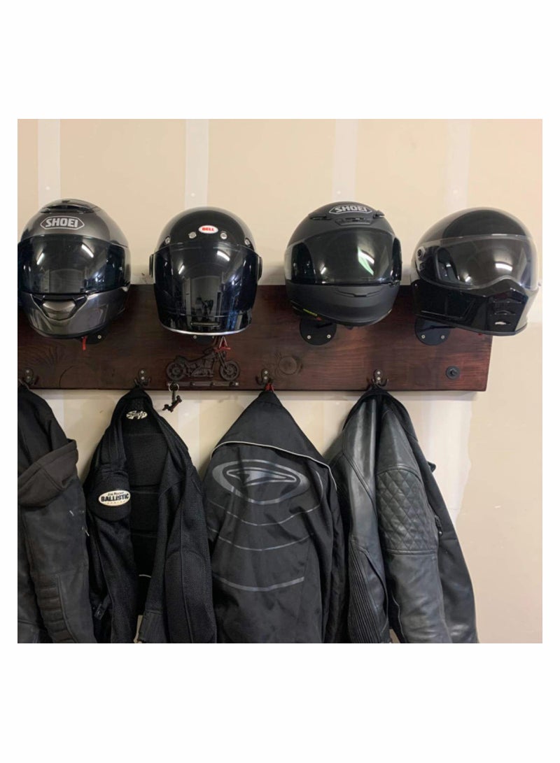 Wall-Mounted Motorcycle Helmet Holder & Multi-Purpose Metal Rack for Jackets, Coats, Hats, Sports Gear, and Dance Masks - Ideal for Basketball, Football, and Volleyball - Image 4