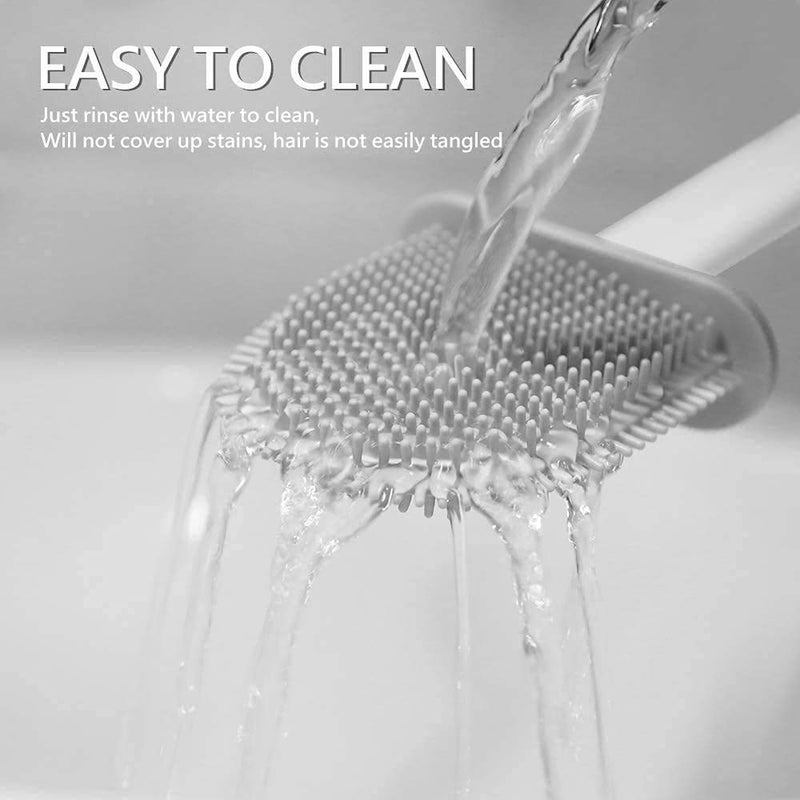 XML Toilet Cleaner Brush Silicon with Slim Holder Flexible Toilet Bowl Cleaning Brush for Bathroom Home Office School Hotels Cleaning Accessories Tools Gadgets - Image 4