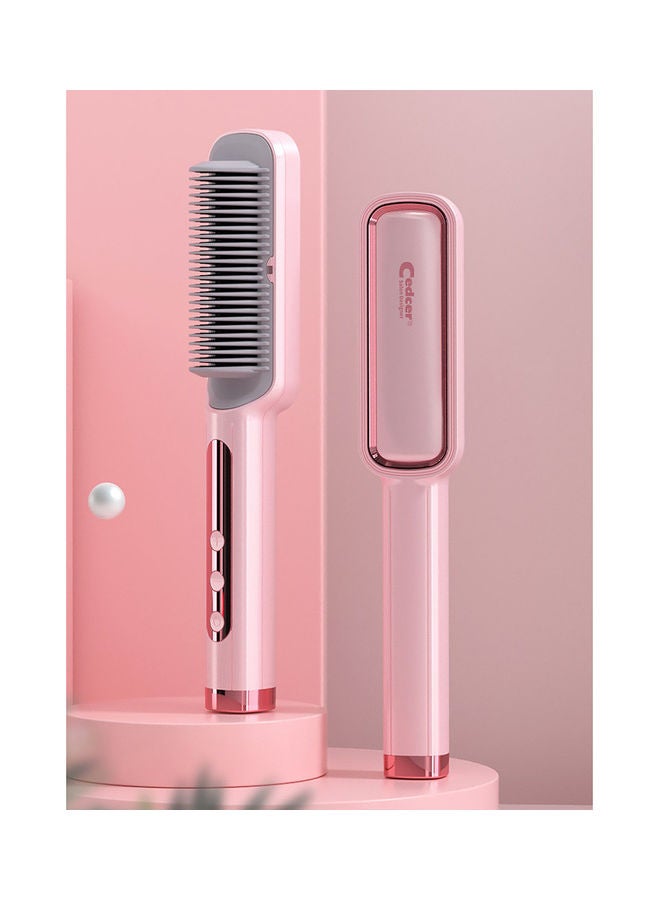 NIBEMINENT Portable Hair Ionic Electric Ceramic Straightening Comb Gold/Grey - Image 5