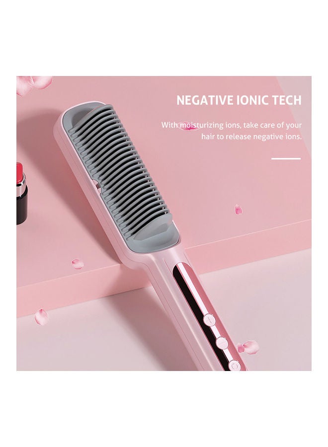 NIBEMINENT Portable Hair Ionic Electric Ceramic Straightening Comb Gold/Grey - Image 3