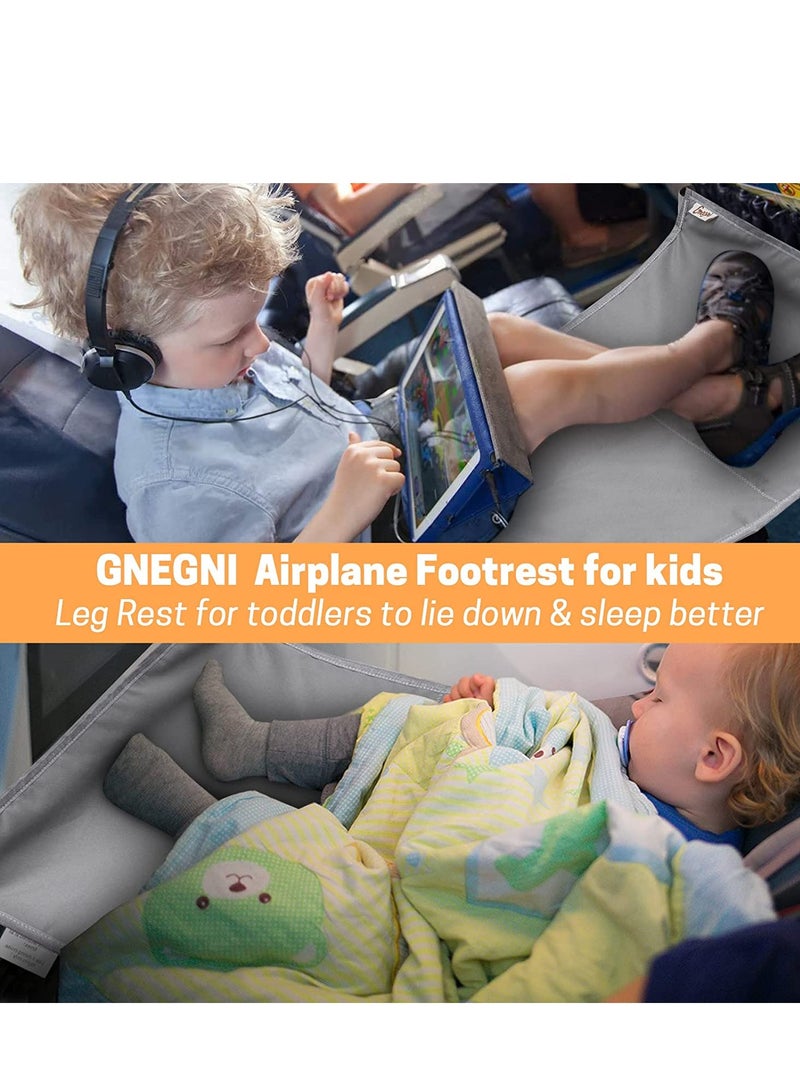 أرجوحة مسند القدم للطائرة للأطفال المحمولة، أساسية للسفر للأطفال للاسترخاء والنوم على الرحلات، مثالية لتمديد مقعد الطائرة لرحلة مريحة - Image 3