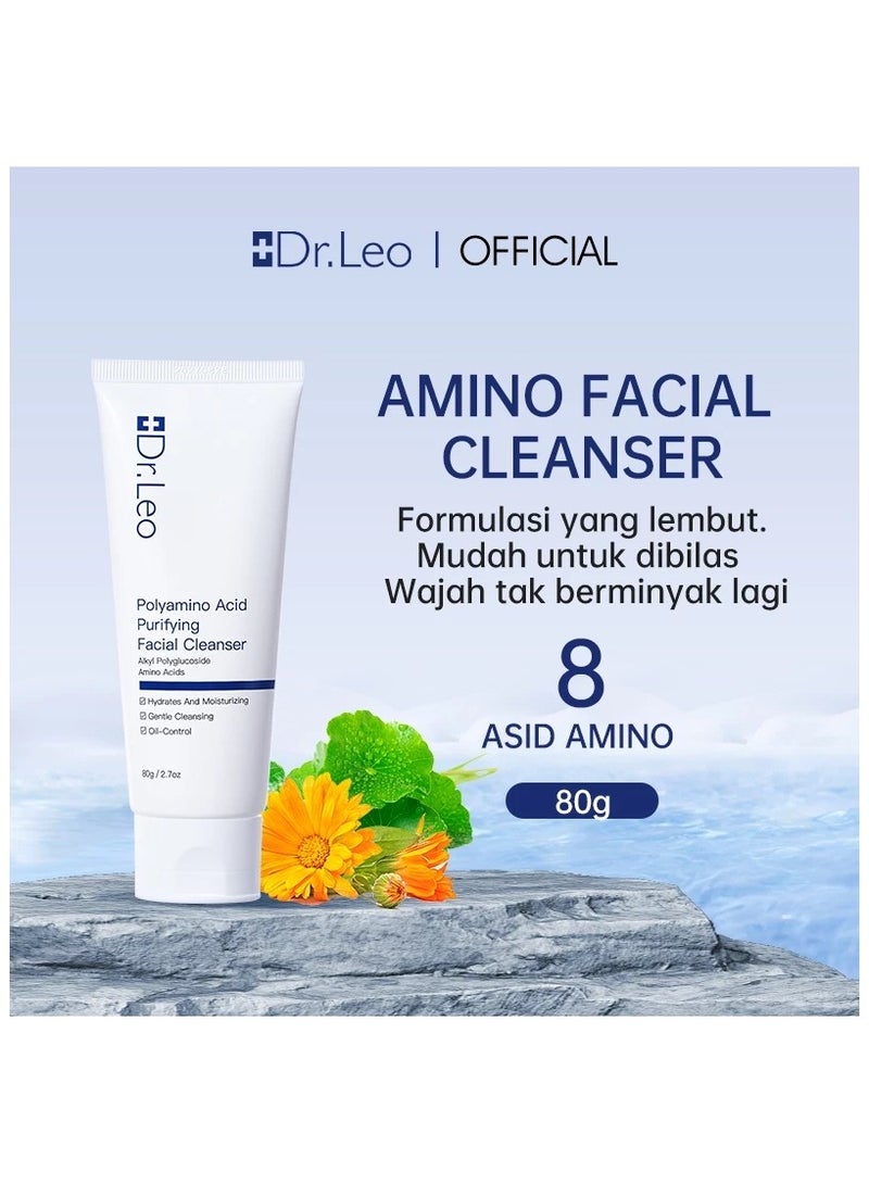 Dr.Leo Dr.Leo Polyamino Acid Purifying Facial Cleanser Centella Oil-control Ati-Acne Moisturizing Deep Cleaning Skincare Face Wash (2 package)  - Image 2