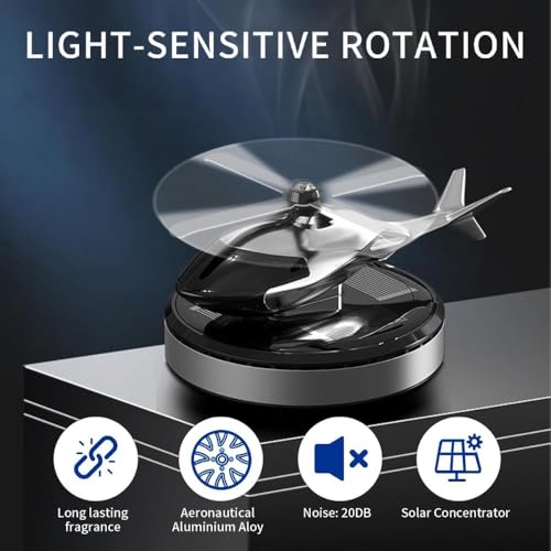 TASMAX car solar helicopter for car dashboard air freshener for car automatic solar toys for car dashboard car solar perfume With Auto Rotation Fan Aroma Diffuser cars accessories interior - Image 5