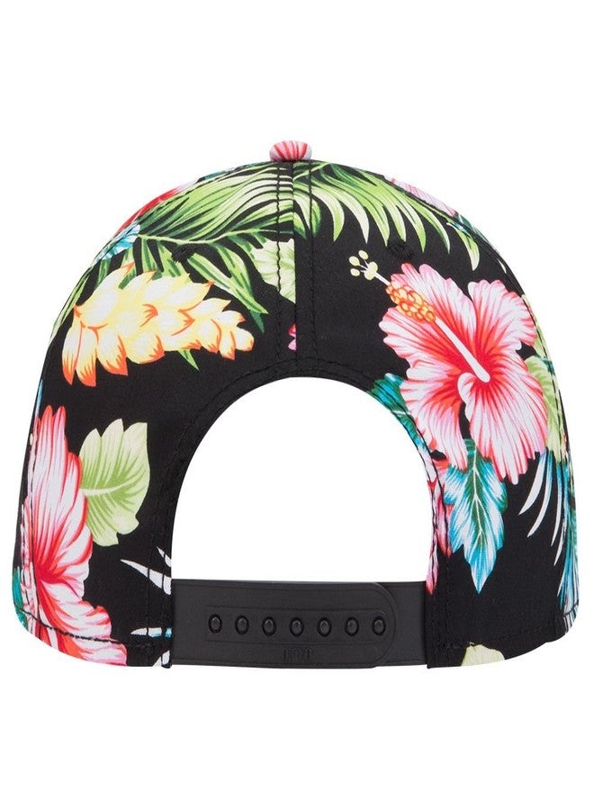 OTTO SNAP Hawaiian Pattern Square Flat Visor 6 Panel Pro Style Snapback Hat - Design001 - Image 3