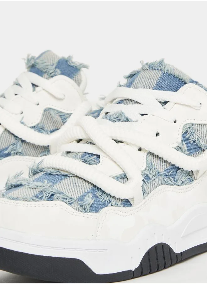 Styli Thick Rope Pattern Platform Sneakers