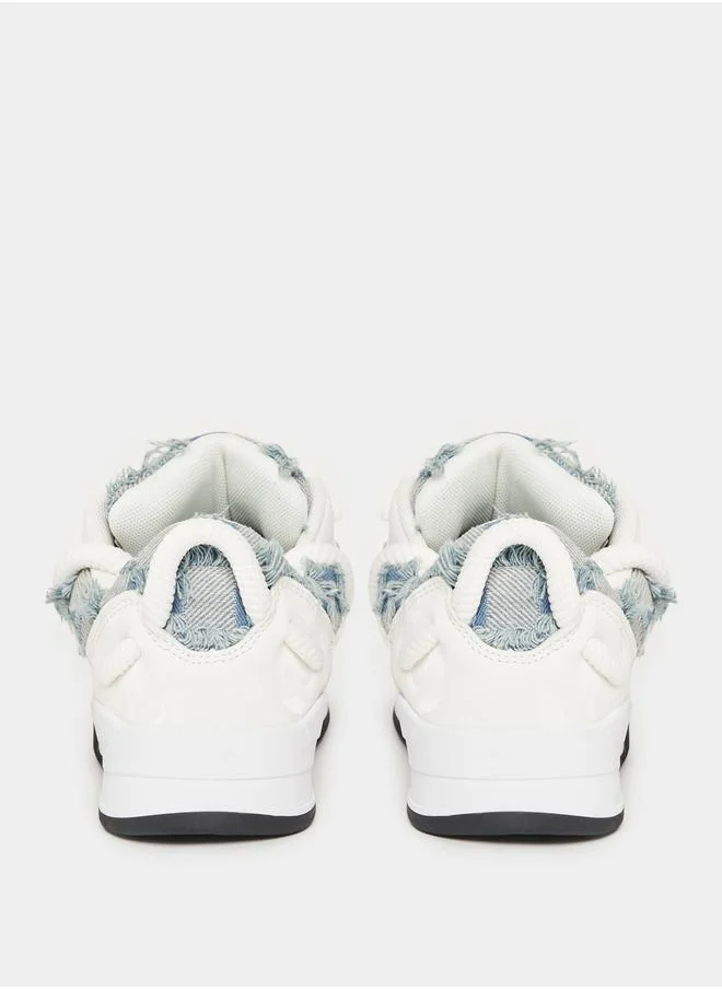 Styli Thick Rope Pattern Platform Sneakers