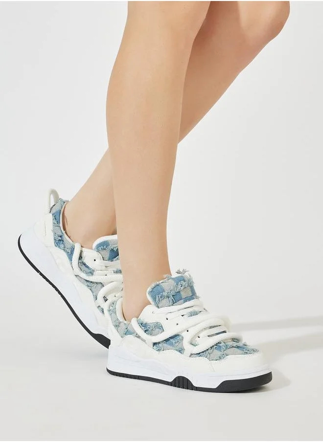 Styli Thick Rope Pattern Platform Sneakers