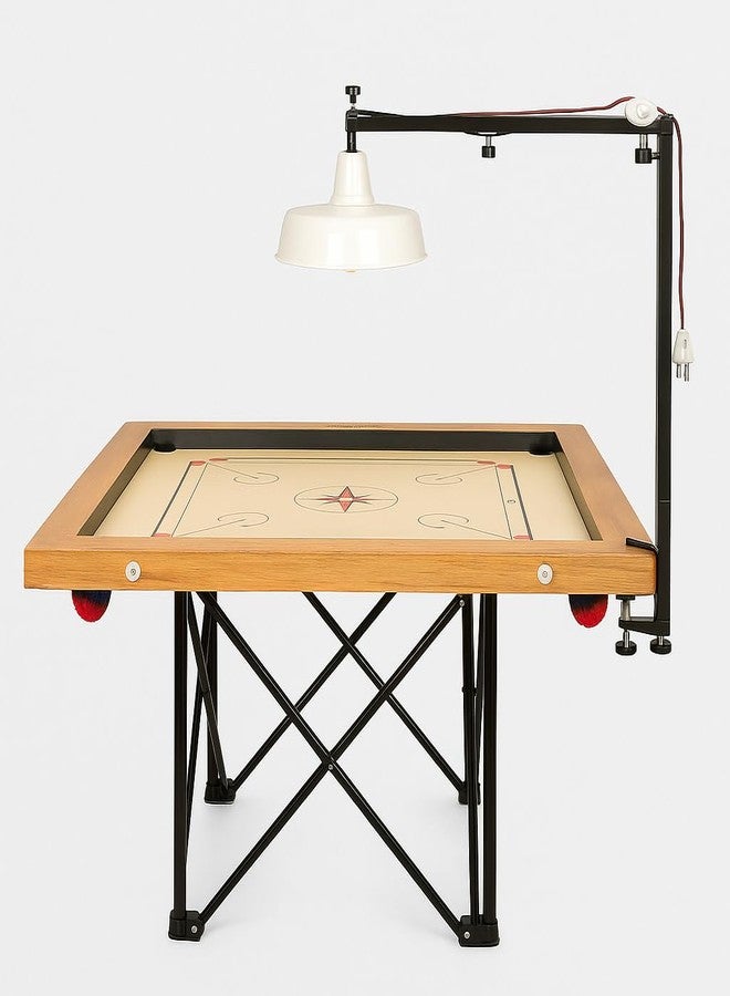 KNK Carrom Lamp Stand - Adjustable Stand with Electrical Fittings, Light Switch (Bulb Not Included) - Image 1