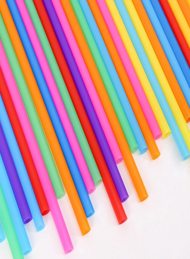 Tomnk 120 Pack Smoothie Straws, 10.3 Inches Straws Disposable, Milkshake Plastic Straws in Assorted Bright Colors - Image 5