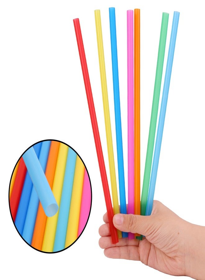 Tomnk 120 Pack Smoothie Straws, 10.3 Inches Straws Disposable, Milkshake Plastic Straws in Assorted Bright Colors - Image 3
